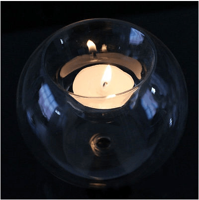 Round Glass Candle Holder - HausIna