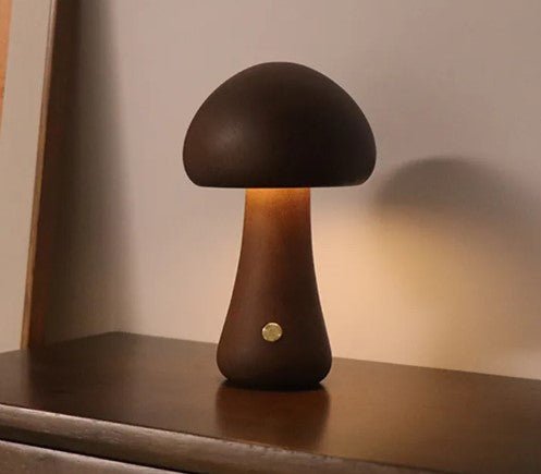 Wooden Mushroom Night Light - HausIna