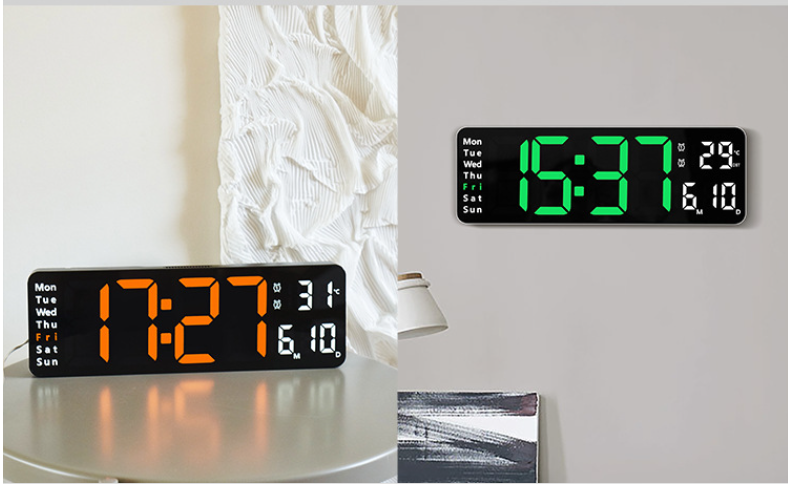 13-Inch Simple Dual-Use Wall Clock with Big Display