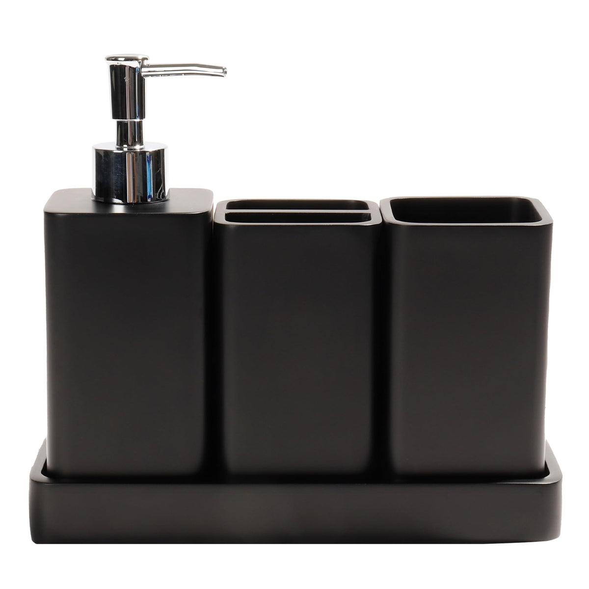 4-Piece Bathroom Accessories Set – Black - HausIna