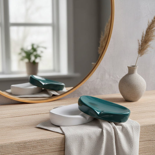 Ceramic Soap Dish with Drain - HausIna