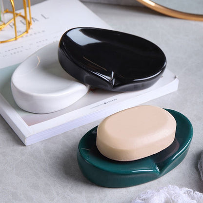 Ceramic Soap Dish with Drain - HausIna
