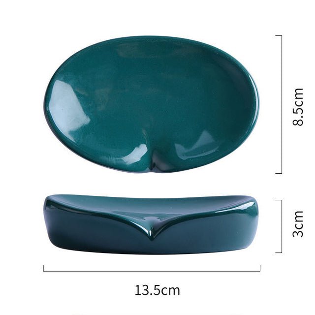 Ceramic Soap Dish with Drain - HausIna