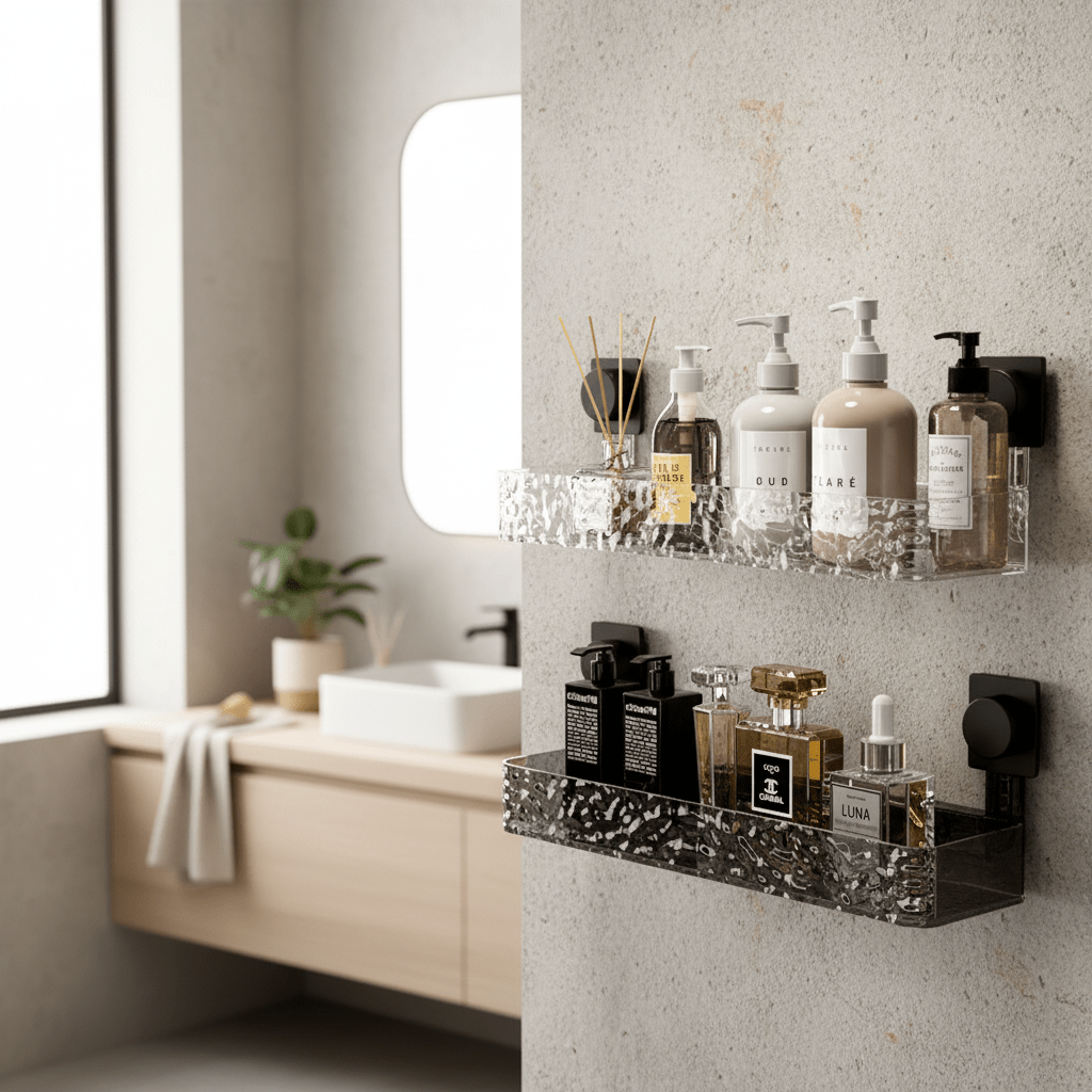 Corrugated Bathroom Wall Rack - HausIna