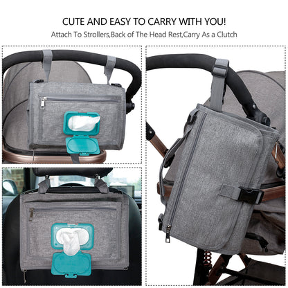 Portable Baby Changing Mat – Foldable with Memory Foam Pillow
