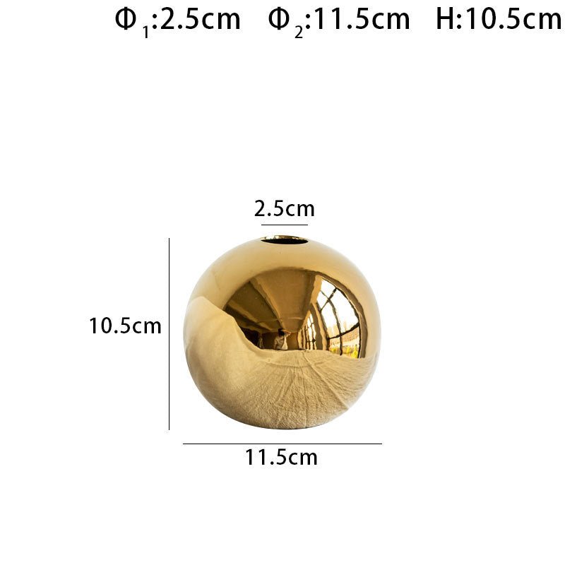 Electroplated Ceramic Gold Vase – Modern Home Decor - HausIna