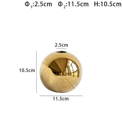 Electroplated Ceramic Gold Vase – Modern Home Decor - HausIna