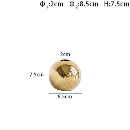 Electroplated Ceramic Gold Vase – Modern Home Decor - HausIna