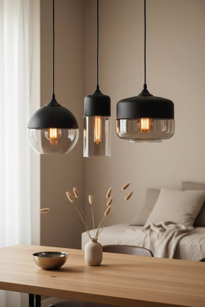 Industrial Glass Pendant Light - HausIna