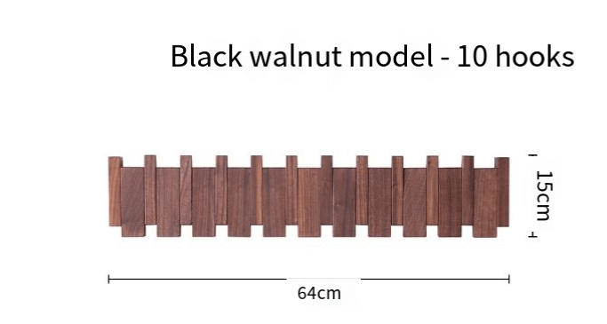 Piano Key Wall Coat Rack – Minimalist Wood Design - HausIna