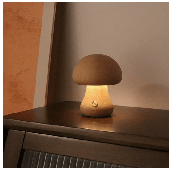 Wooden Mushroom Night Light - HausIna