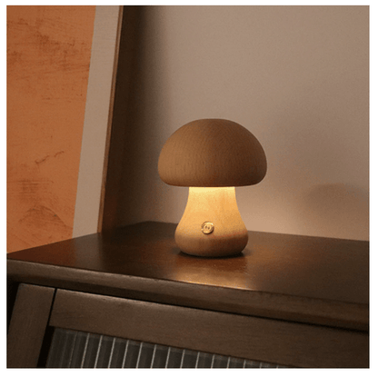 Wooden Mushroom Night Light - HausIna