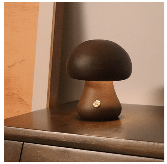 Wooden Mushroom Night Light - HausIna
