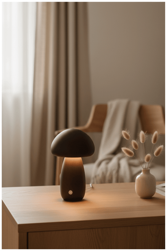 Wooden Mushroom Night Light - HausIna