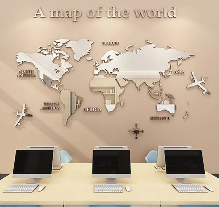 World Map Wall Sticker - HausIna